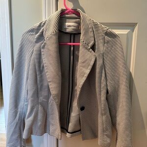 Calvin Klein Women's Blazer - Black and White Stripes